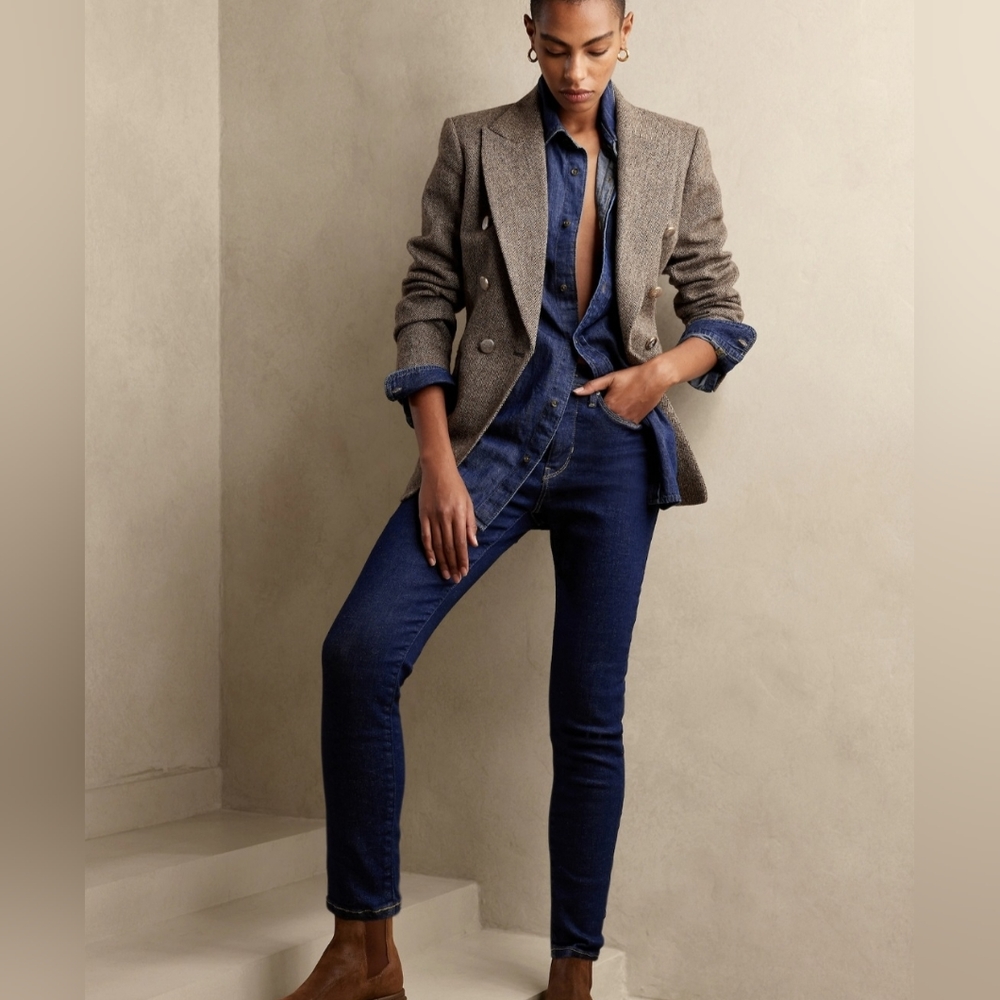 Banana Republic high-rise skinny jeans, 33S